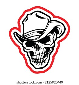 Skull Illustration Danger Horror type