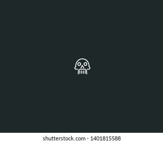 Skull illustration. death sign symbol, danger logo - Icon Design