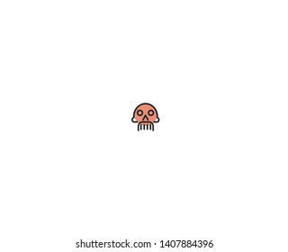Skull illustration. death sign symbol, danger logo - Icon Design