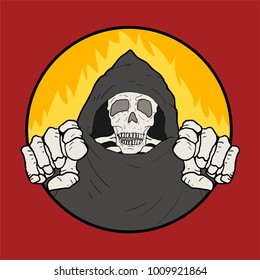 skull illustration design