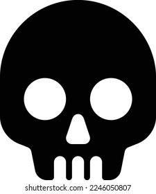 skull illustration with flat style