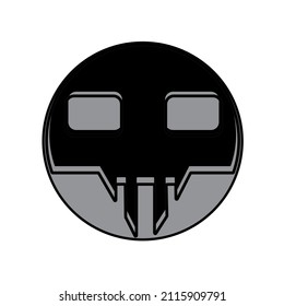 skull illustration logo is good for community,games,products,clothes,etc
