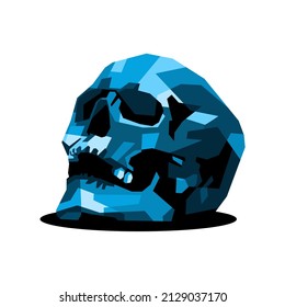 skull illustration with modern popart style. suitable for the design of t-shirts, posters halloween, etc. eps file