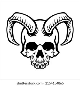 Skull illustration for nft project or tshirt design