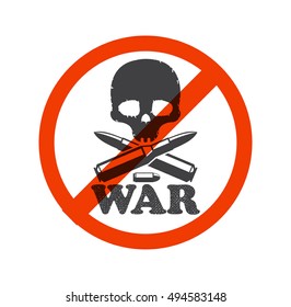 skull illustration No War