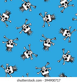 Skull illustration pattern,