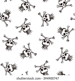 Skull illustration pattern,