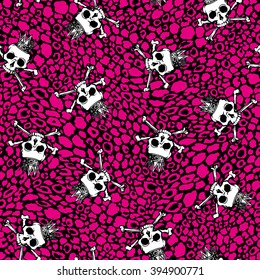 Skull illustration pattern,