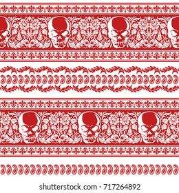 Skull illustration pattern