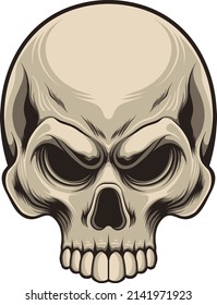 Skull illustration with premium quality stock vector