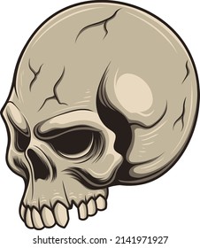 Skull illustration with premium quality stock vector