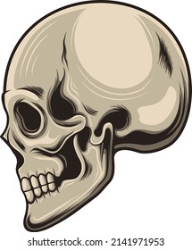 Skull illustration with premium quality stock vector