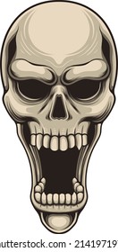 Skull illustration with premium quality stock vector