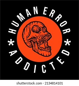 skull illustration. suitable for the design of t-shirts, posters halloween, etc. eps file