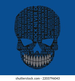 Skull illustration. t shirt graphics. print.vector