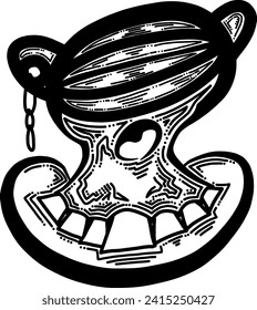 Skull illustration for tattoo design etc