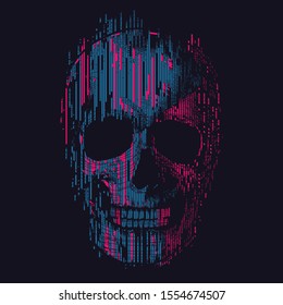 Skull illustration, tee shirt graphics, vectors, typography