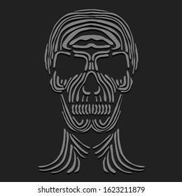 Skull illustration, tee shirt graphics, vectors, typography, hand drawn artwork
