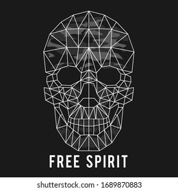 Skull illustration, tee shirt graphics, vectors