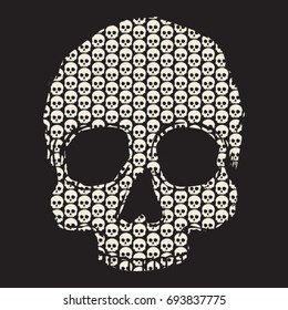 Skull illustration, tee shirt graphics, vectors