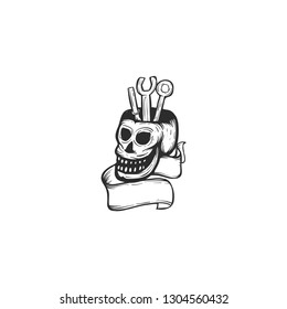 Skull Illustration for t-shirt design 