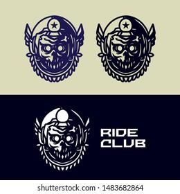 Skull illustration for t-shirt design