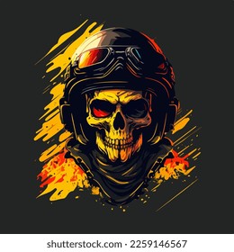 Skull illustration for t-shirt design