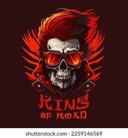 Skull illustration for t-shirt design