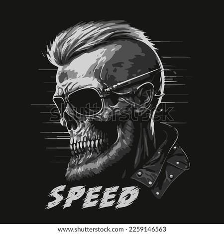 Skull illustration for t-shirt design