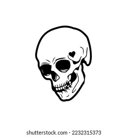 skull illustration vector with concept