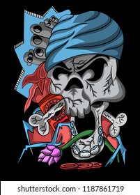 Skull illustration, vector EPS 10