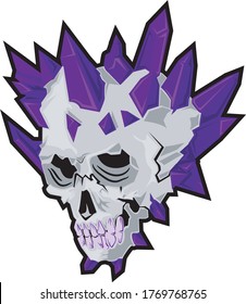 Skull Illustration vector gems design