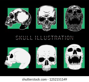Skull Illustration Vector Set
