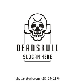 Skull illustration vector for symbol