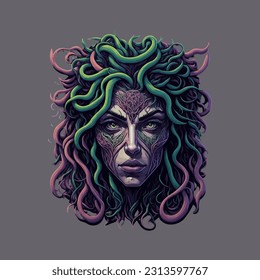 skull illustration, vector zombie, in hand drawn style, vector cartoon monster, unique vector, great for wallpaper or t shirt design.