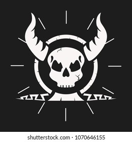 Skull image with big horns