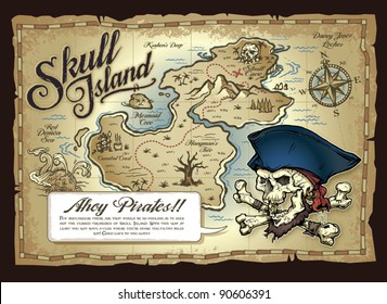 Skull Island Treasure Map