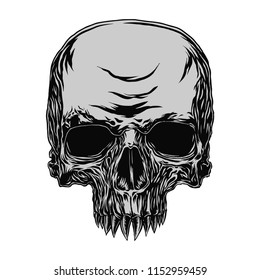 Skull , Isolated Illustration Vector