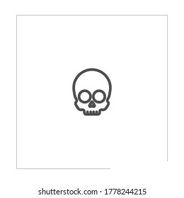 skull isolated line icon for web and mobile