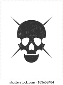 Skull isolated on white