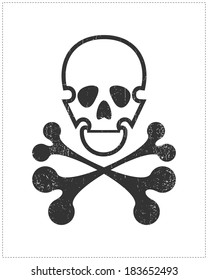 Skull isolated on white