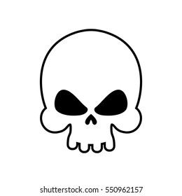 Skull isolated. skeleton head on white background. death symbol
