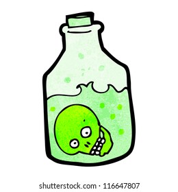 skull in jar cartoon