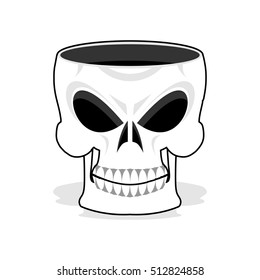 Skull jewelry box. Skeleton basket. Terrible pirate jewellery
