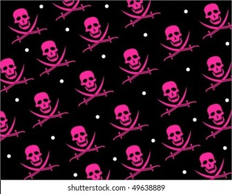 Skull Jolly Roger Repeat Pattern