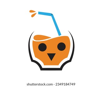 skull juice logo design elements symbols