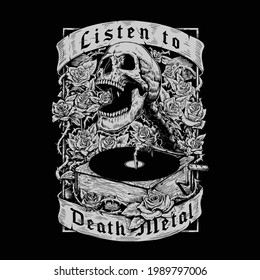 Skull Just Listen to Death Metal