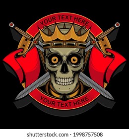 skull king logo, vector EPS 10