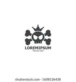Skull king/ king skull logo vector illustration