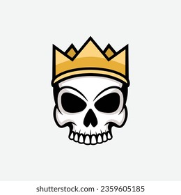 Skull king mascot logo design by za design